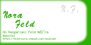 nora feld business card
